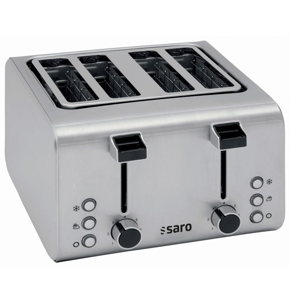 Toaster Profesional pentru 4 felii de paine, model ARIS 4, structura inox, putere 1600W, SARO
