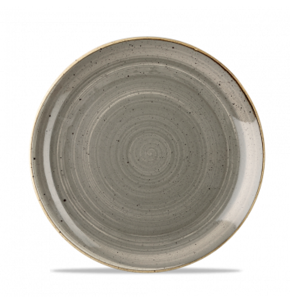 Farfurie rotunda, linia Churchill-Stonecas, de culoare Peppercorn Grey, diametru 217mm