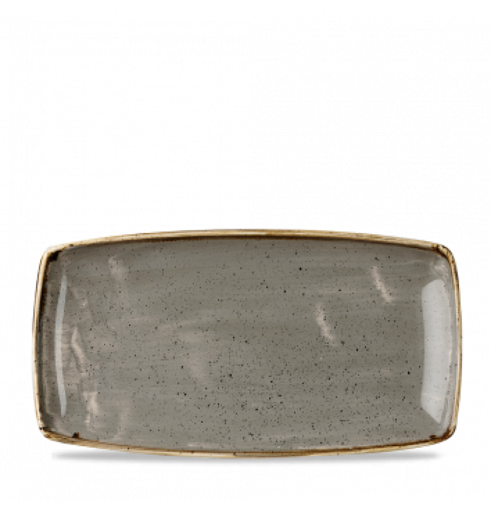 Platou dreptunghiular, linia Churchill-Stonecast, de culoare Peppercorn Grey, dimensiuni 350x185mm