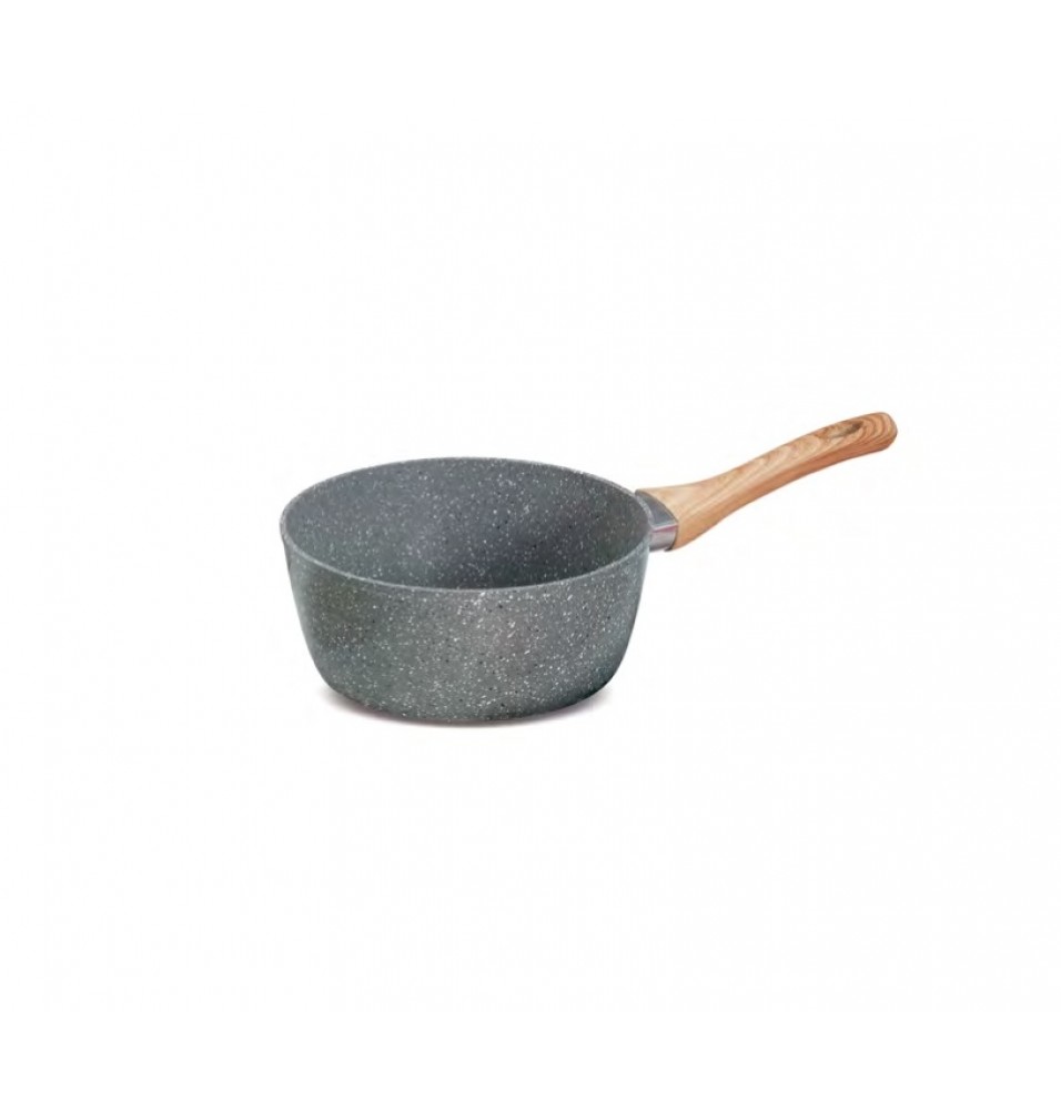 Cratita cu 1 maner, model Stone Cooking, suprafata antiaderenta, diametru 140mm, pretabila si pentru plita cu inductie