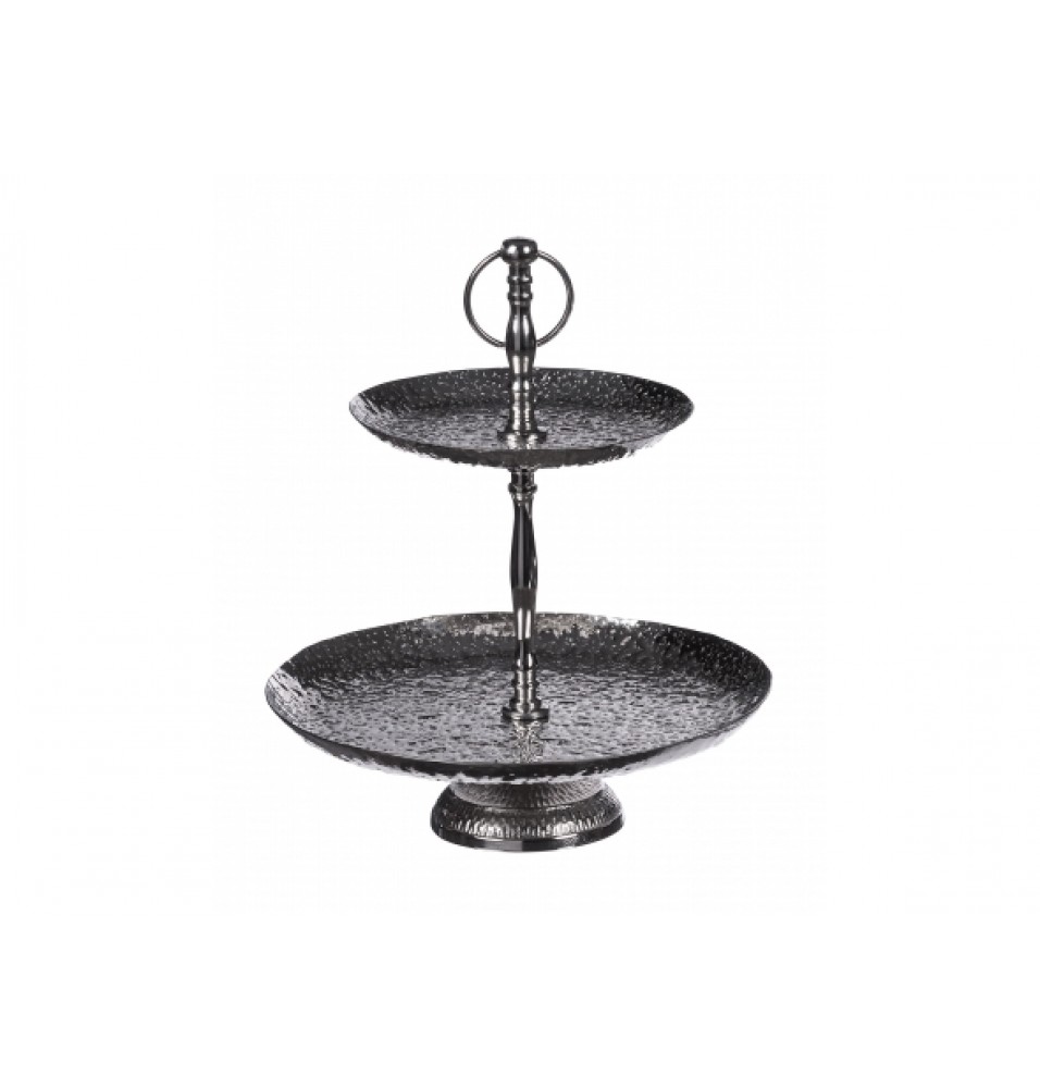 Suport decorativ din metal cu 2 nivele