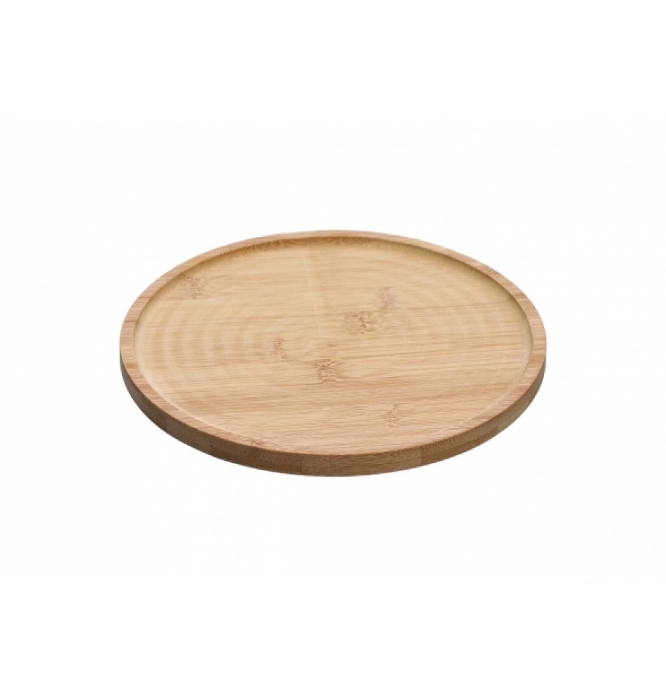 Platou rotund din lemn de bambus, diametru 220mm