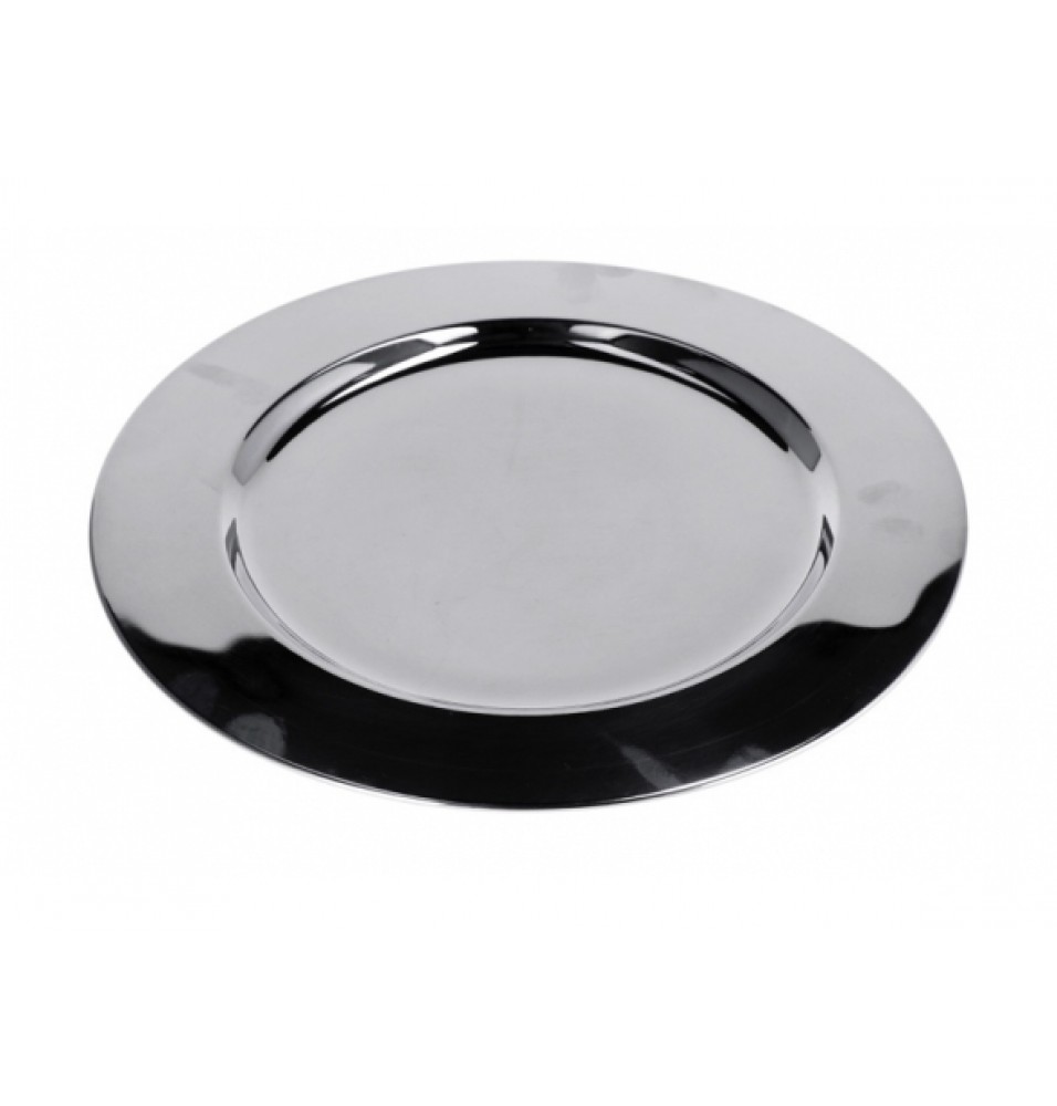 Platou rotund din inox, model Logan, diametru 325mm