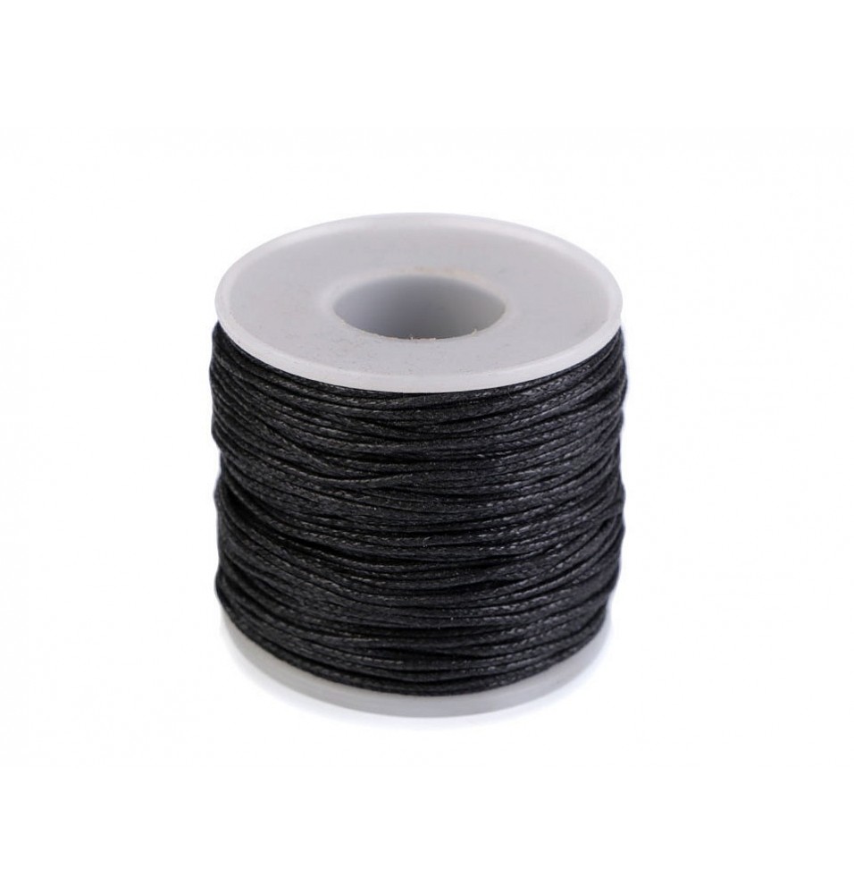 Sfoara din bumbac, culoare negru, diametru 1mm, lungime 50m