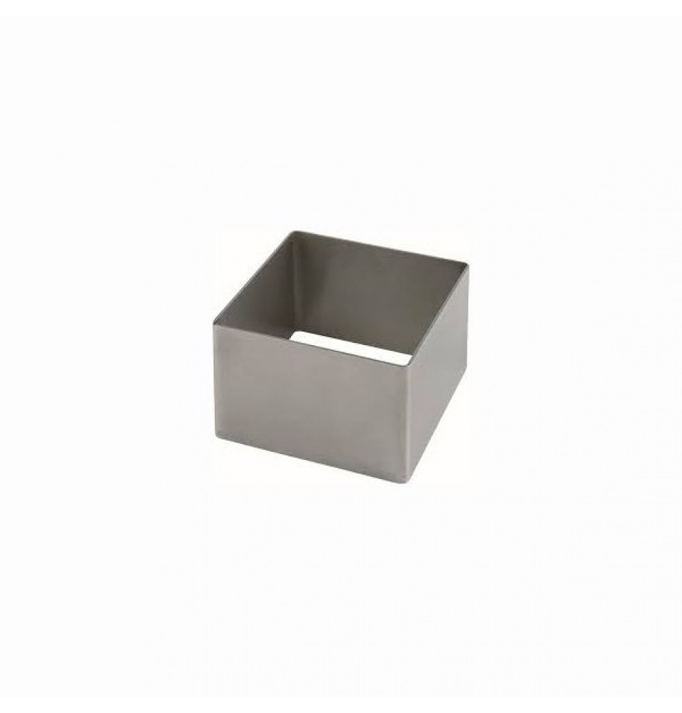 Forma patrata pentru mousse, inox cu finisaj satinat, dimensiuni 80x80mm, inaltime 45mm