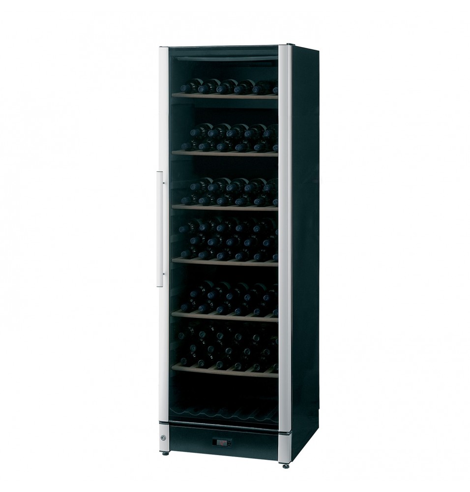 Vitrina verticala pentru vin Silver, capacitate bruta 414 litri, gaz refrigerant R600a, dimensiuni 595x595x1850mm, alimentare 220V, putere 170W