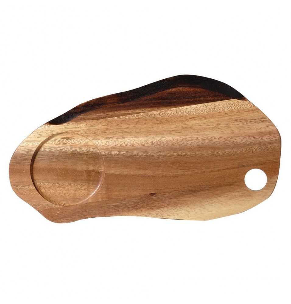 Platou de prezentare oval, linia Art De Cuisine-Wood Simply Natural, lemn masiv si rezistent, dimensiuni 320x170mm