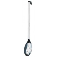 Lingura perforata pentru servire, inox, lavabila in masina de spalat vase, dimensiuni 105x70mm, lungime: 410mm