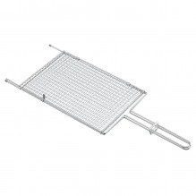 Gratar plat din inox, dimensiuni L755 x l 281mm ; se poate agata datorita manerului special proiectat.