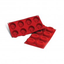TERRACOTTA SILICONFLEX ITEM NR. 8 BIG OVAL SAVARIN 77X60 MM H 28 MM IN POLYBAG