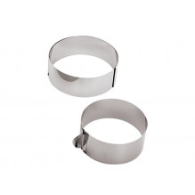 Inel rotund reglabil pentru tort, diametru minim 165mm, diametru maxim 320mm