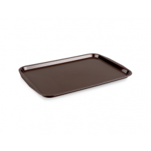 Tava servire dreptunghiulara, din ABS culoare maro, dimensiuni 370x530 mm