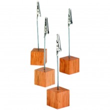 Set 4 suporti pentru numar masa, baza patrata din lemn