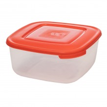 Caserola plastic+capac 2500ml rosu