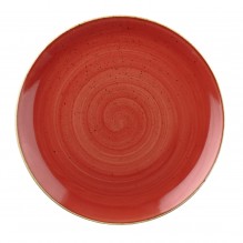 Farfurie intinsa, rotunda, portelan, de culoare Berry Red, diametru 288mm