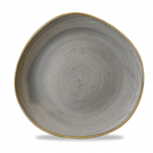 Farfurie rotunda, portelan super-vitrifiat de culoare Peppercorn Grey glazurat pe toata suprafata, diametru 286mm
