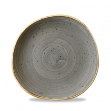 Farfurie rotunda, portelan super-vitrifiat de culoare Peppercorn Grey glazurat pe toata suprafata, diametru 210mm
