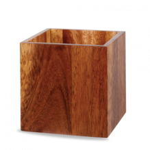 Suport patrat din lemn de acaccia, dimensiuni 150X150X150mm