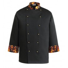 Tunica bucatar cu maneca lunga, culoare neagra, marime M