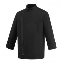 Tunica bucatar pentru barbati -cu fermoar, maneca lunga, culoare neagra, marime L