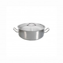 Cratita cu 2 manere si capac, diametru 500mm, inaltime 200mm, capacitate 38 litri, inox