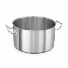 Cratita cu 2 manere, inox cu finisaj satinat, capacitate 25 litri, diametru 400mm, inaltime 190mm