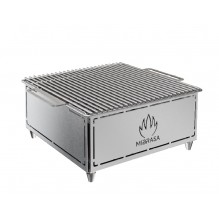 Gratar japonez portabil Hibachi, recomandat pentru 8 persoane, inox, temperatura 250°C, Mibrasa