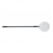 Paleta perforata pentru pizza, 220mm, aluminiu, maner cu lungimea de 1.42m