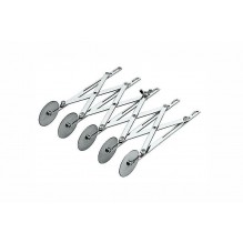 Taietor/bicicleta aluat extensibil cu 5 role netede, din inox