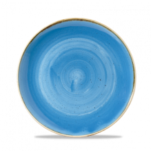 Bol rotund, linia Churchill-Stonecast, de culoare Cornflower Blue, diametru 248mm
