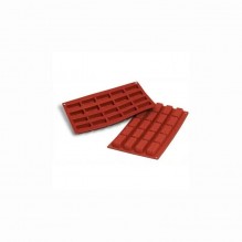 Forma din silicon pentru 50 nuga cu dimensiunile 50x25 mm si inaltimea 20 mm, capacitate 50x22 ml, se utilizeaza la temperaturi cuprinse intre, 60°C/+230°C