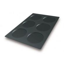 Forma pentru 6 discuri, silicon de culoare neagra, diametru forma 160mm, din silicon