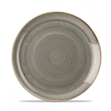 Farfurie rotunda, linia Churchill-Stonecas, de culoare Peppercorn Grey, diametru 217mm