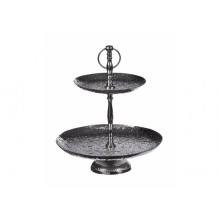 Suport decorativ din metal cu 2 nivele