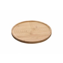 Platou rotund din lemn de bambus, diametru 220mm