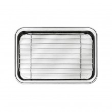 Tava cu gratar, inox, dimensiuni 260x185x20mm