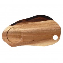 Platou de prezentare oval, linia Art De Cuisine-Wood Simply Natural, lemn masiv si rezistent, dimensiuni 320x170mm