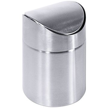 Cos de gunoi pentru masa, inox 18/10 cu finisaj satinat, diametru 90mm, inaltime 130mm