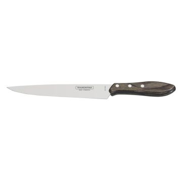 Cutit carne, inox, lungime lama 203mm, maner fabricat din lemn tratat