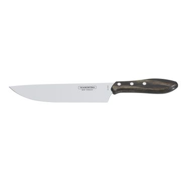 Cutit carne, inox, lungime lama 203mm, maner fabricat din lemn tratat