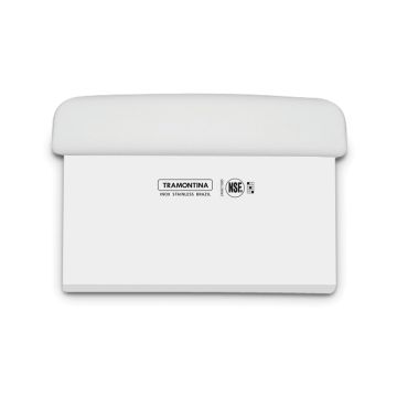 Racleta, inox si polipropilena, culoare alba, dimensiuni 165x113x20mm