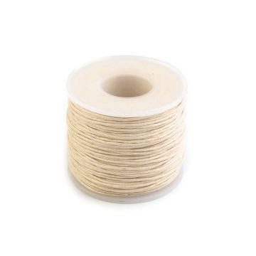 Sfoara din bumbac, culoare crem deschis, diametru 1mm, lungime 50m