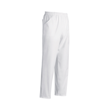 Pantalon bucatar, bumbac, alb, marime S
