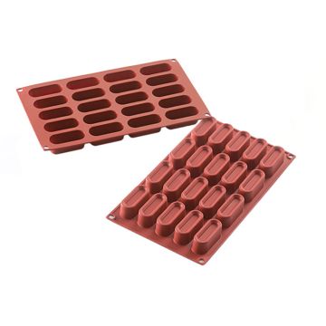 Forma din silicon, capacitate 20x26ml, dimensiuni prajituri 60x24.5mm