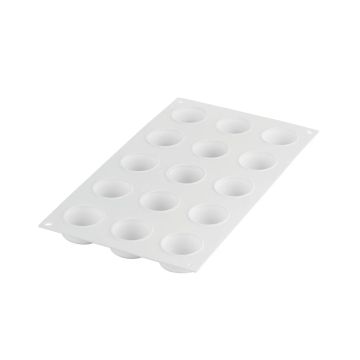 Forma silicon, model Essenziale 30, culoare alba, capacitate 15x30ml, volum total 450ml, diametru forma 65mm, inaltime 25mm