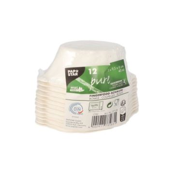 Set 12 boluri Wave, biodegradabile, Fingerfood -capacitate 40ml