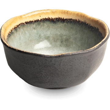 Bol model Glassy, diametru 150mm, culoare gri/verde, inaltime 70mm