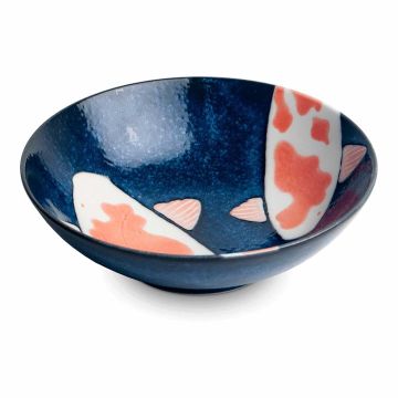 Bol model Koi, diametru 145mm, culoare albastru, inaltime 45mm