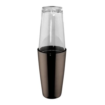 Shaker Boston, linia Mixage Black, pahar din sticla, capacitate 700ml