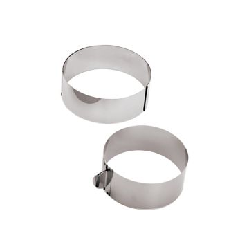 Inel rotund reglabil pentru tort, diametru minim 165mm, diametru maxim 320mm